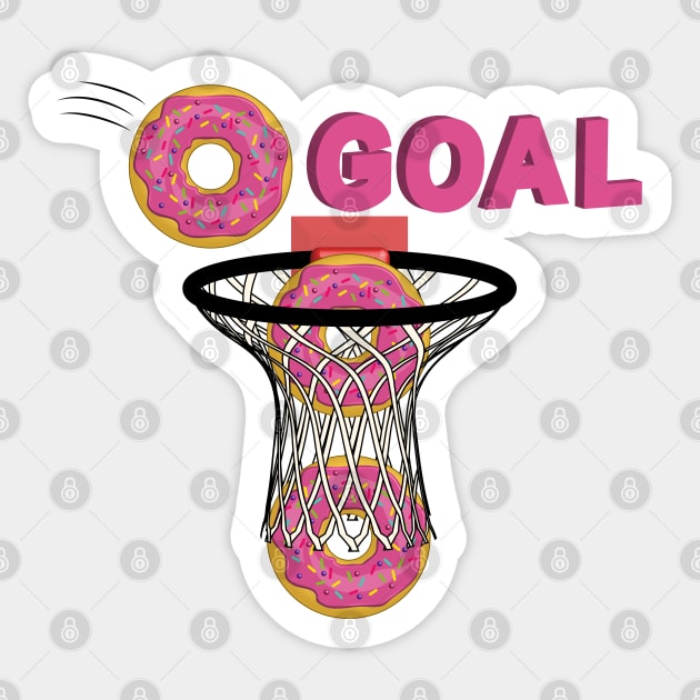 Donuts Basketball Hoop Sticker by Designoholic